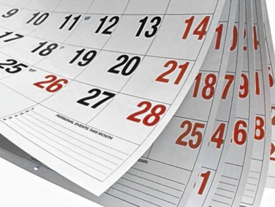 Image of calendar pages.